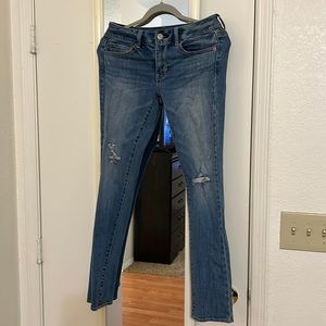American Eagle Straight Stretch Light Blue Denim Jeans
